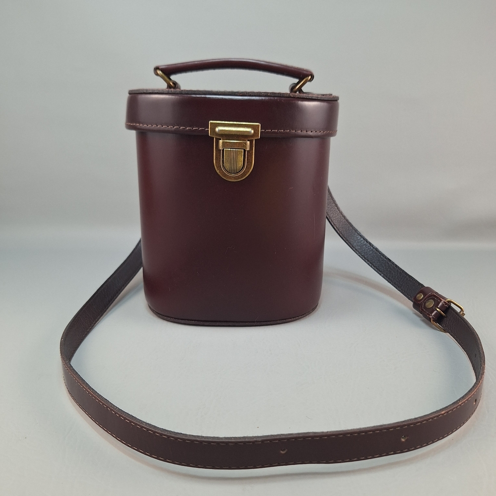 Beara Beara Alex Bucket Leather Brown Crossbody Shoulder Bag Vintage English